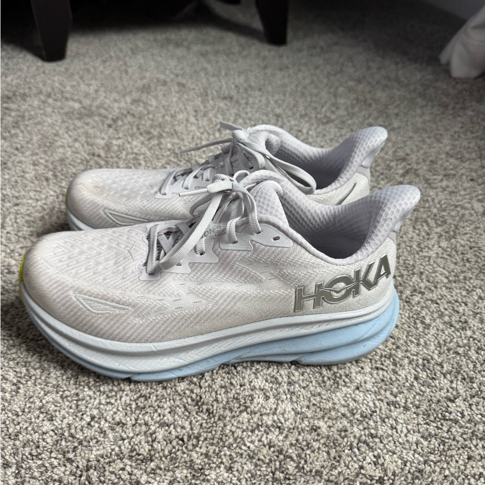 COPY - HOKA Women's White Clifton9  Running Shoes